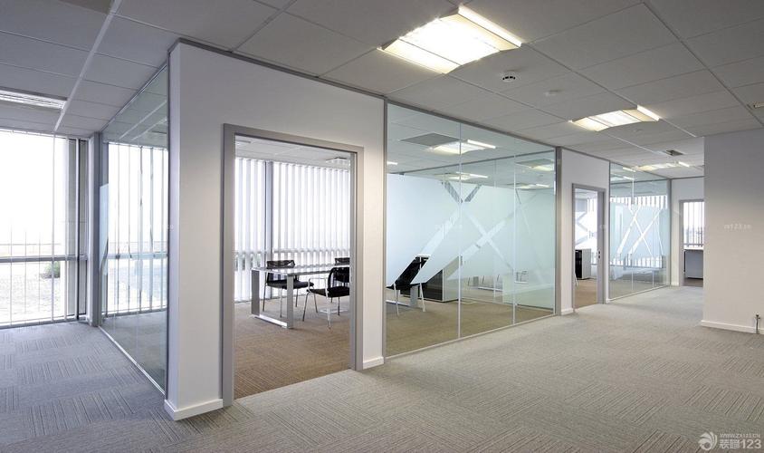 最新办公室玻璃隔断设计图设计456装修效果图