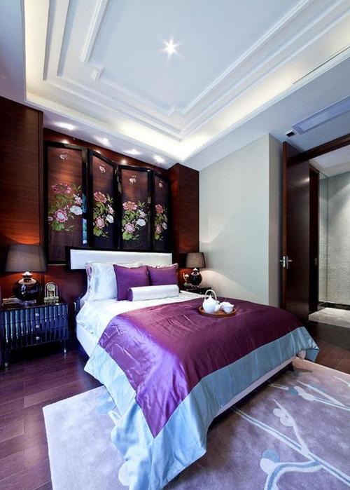 17平米中式风格居家卧室装修效果图