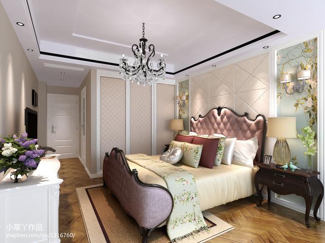 欧式风格卧室装修设计图片三居家装装修案例效果图