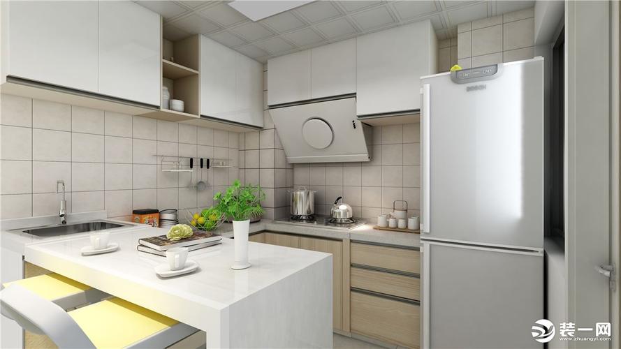 天丰国际71三居室现代简约厨房装修效果图