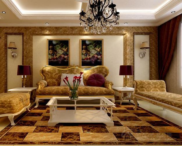 140平米欧式风格三居客厅沙发背景墙图片欧式布艺沙发图片