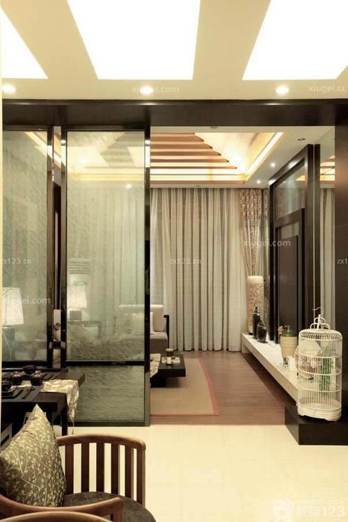 家装室内客厅玻璃隔断设计图片欣赏设计456装修效果图
