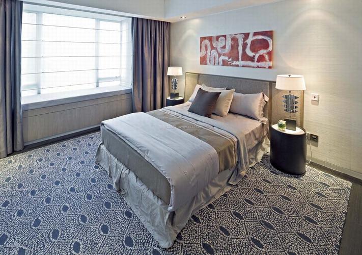 简约现代家居卧室地毯设计装修效果图片