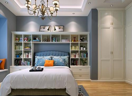 创意的床头卧室书柜布置方法