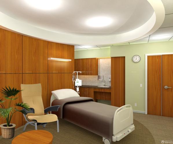 医院病房木质墙面装修设计效果图图片
