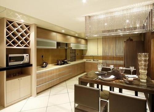 酒柜台面家居收纳现代风格厨房间装修效果图现代风格橱柜图片
