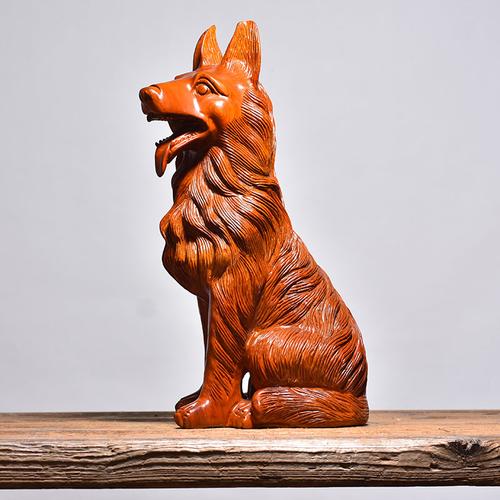 唐趣花梨实木雕刻摆件生肖红木动物家居客厅摆件