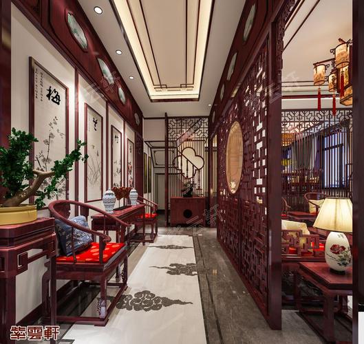 紫云轩中式装修设计装修两手抓红木家具量身订