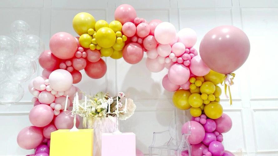 气球拱门元素可以用多种场景使现场布置更加高大上订婚宴婚礼生日