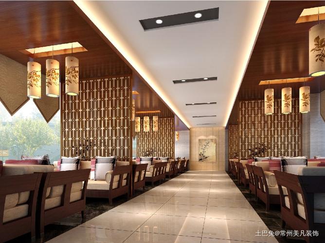 酒店精装修厨房餐厅中式现代8100m05设计图片赏析