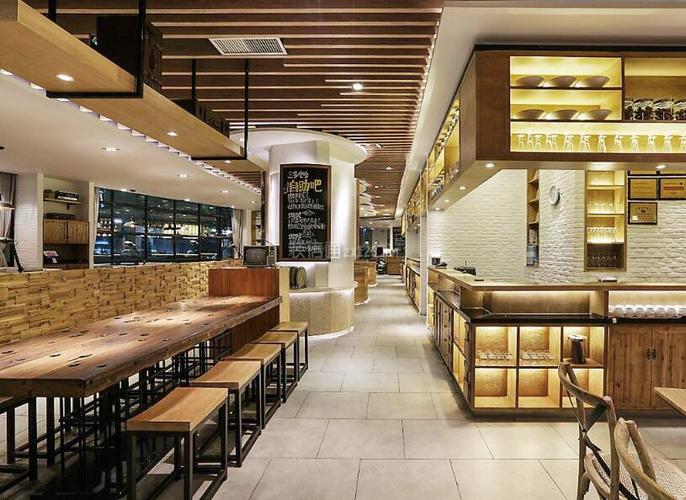 上海商场自助餐饮店装修设计效果图大全