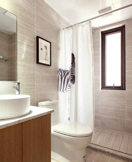 小卫生间挂浴帘效果图带你告别湿漉漉的卫生间环境