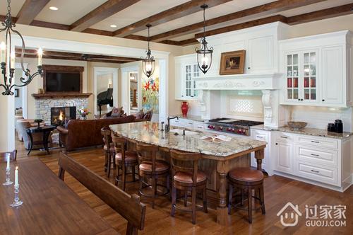 高端大气美式别墅欣赏厨房陈设过家家装修效果图