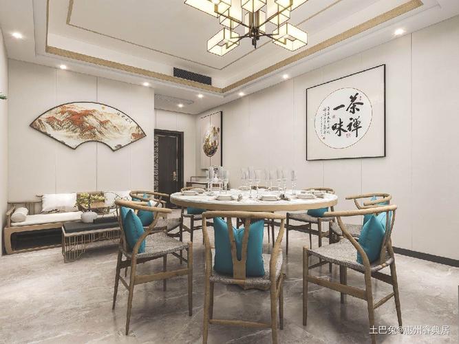 新中式包间厨房餐厅中式现代600m05设计图片赏析