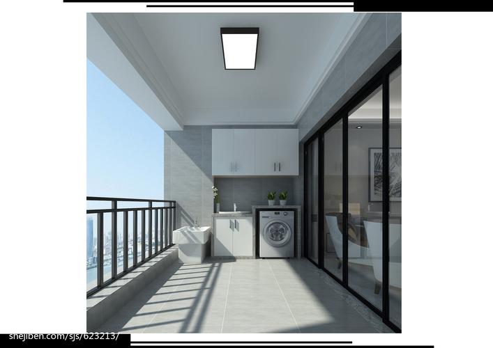优雅340平现代样板间阳台设计案例阳台现代简约阳台设计图片赏析