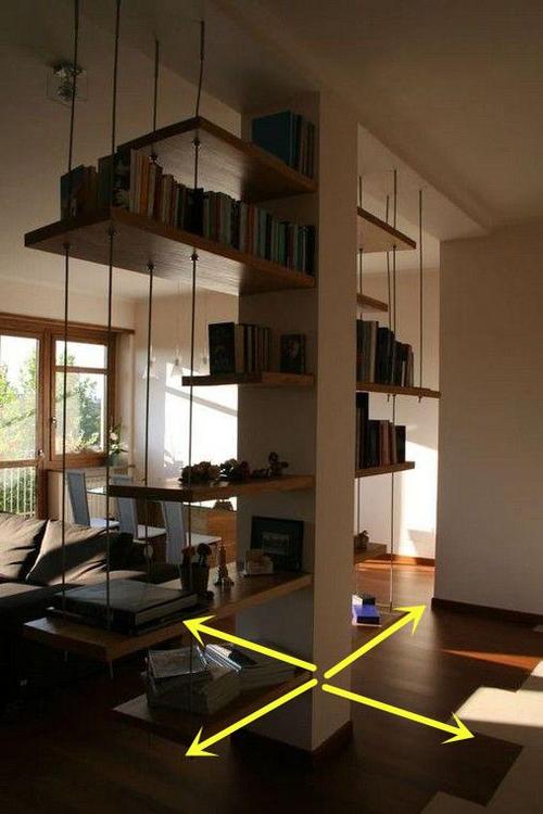 承重柱怎么做客厅中间杵根承重柱真不是问题360围一圈做个独立书房