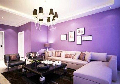 紫色乳胶漆墙面效果图