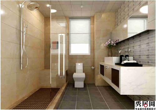 卫生间淋浴区挡水条高度装修效果图
