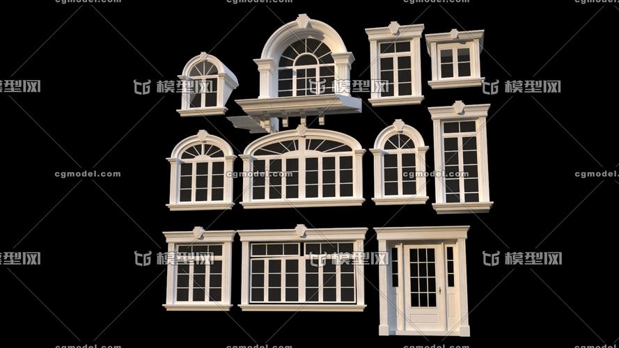 欧式窗户窗子大合集各种欧洲古典建筑窗户模型