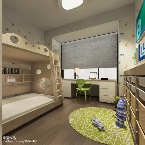 2018精选面积129平混搭四居儿童房装修效果图片卧室潮流混搭卧室设计