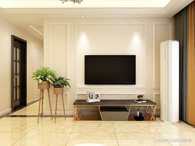 110烈反差中获得鲜明对比的设计客厅电视背景墙现代简约客厅设计