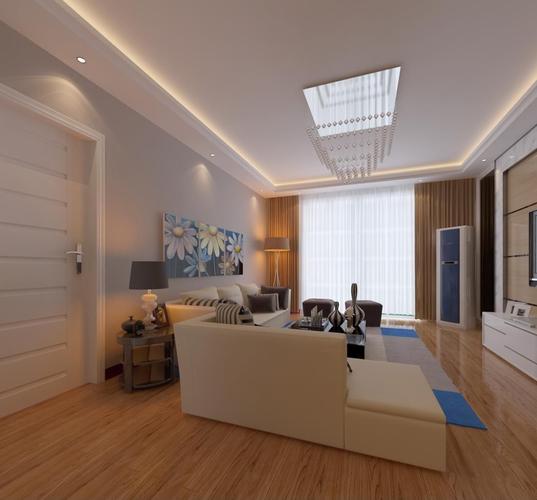 现代简约风三居家装室内客厅沙发背景墙设计装修效果图