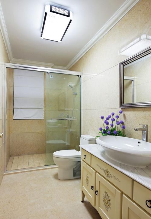 80后欧式风格卫生间浴室装修图片2017装修123效果图
