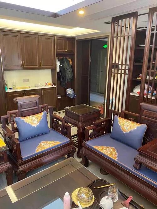潮汕中式红木家具皮坐垫沙发垫椅垫餐椅垫