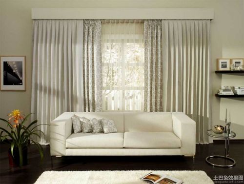 客厅沙发背景装饰窗帘效果图设计图片赏析