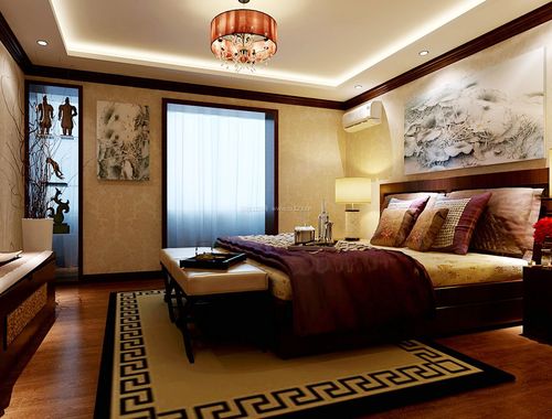 家装卧室设计中式装修风格元素效果图片