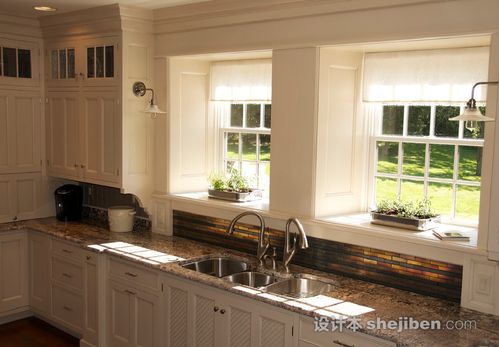 美式厨房窗台设计效果图片