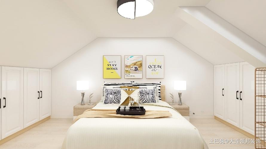 异形顶案例卧室卧室现代简约126m05复式设计图片赏析