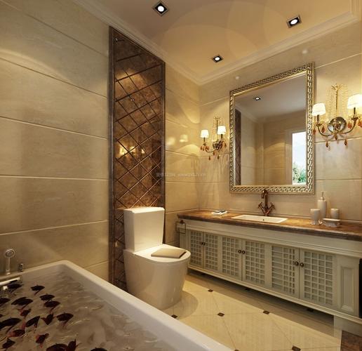 别墅卫生间瓷砖室内装饰设计效果图装修123效果图