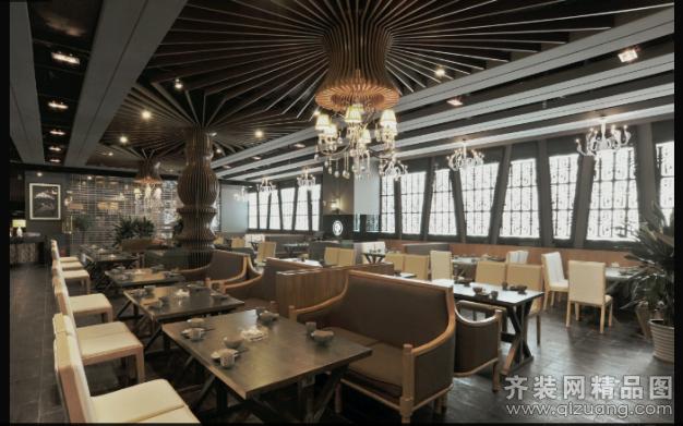 苏州中朗御尚建筑装饰餐厅现代简约装修效果图图片装修图片