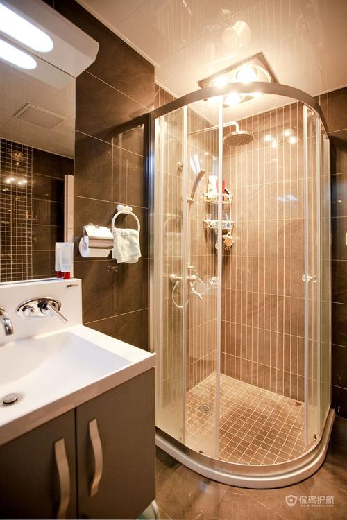 30平现代简约风小户型单身公寓卫生间淋浴房装修效果图