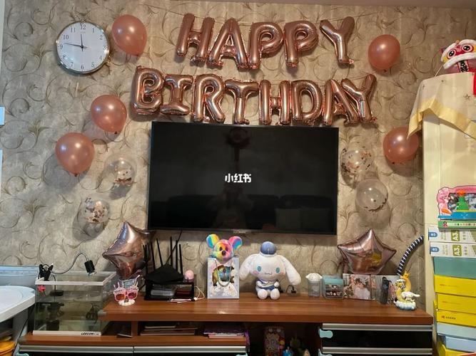 生日装饰电视背景墙