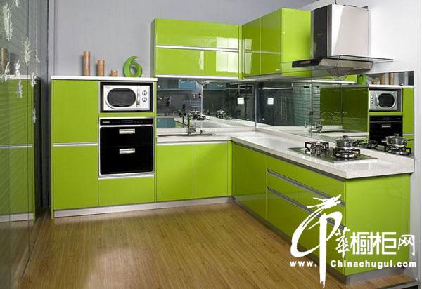 绿色l型整体橱柜美图l型整体橱柜美图l型整体厨房装修效果图