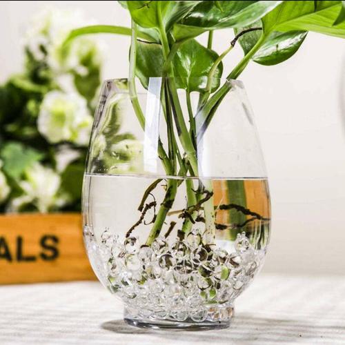 厂家直销透明龙蛋水培花瓶插花玻璃花瓶恐龙蛋玻璃花瓶绿萝花瓶