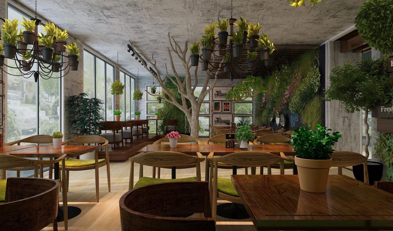 咖啡店室内外装修图片温馨咖啡店装修效果图170平米地中海风格