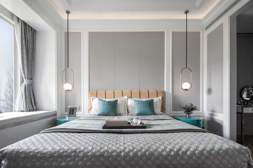 现代美式三居卧室装修效果图