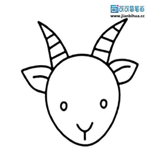 简笔画山羊头怎么画儿童动物简笔画大全山羊头像的简单画法关于