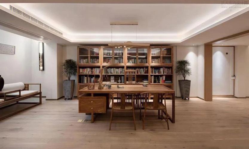 比如沉稳的中式书房冷静理性现代风书房演绎高端书香门第98装修
