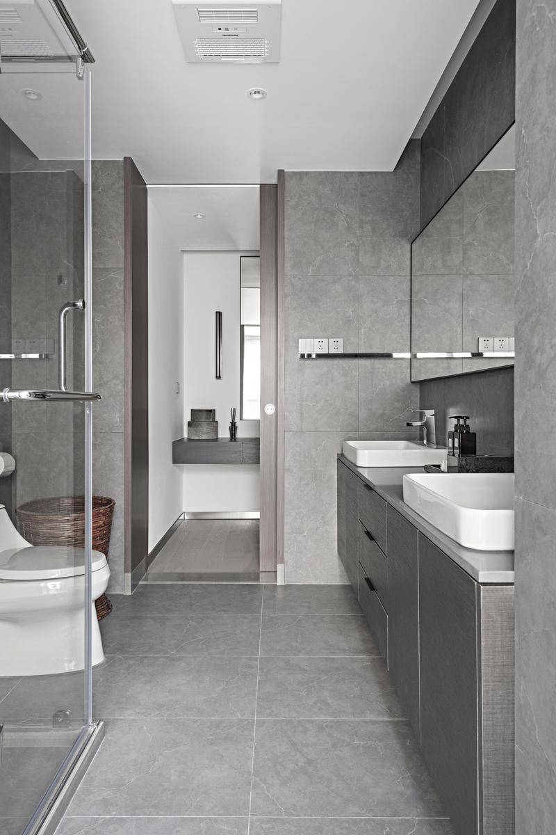 现代简约三居室卫生间装修效果图三居室美式风格卫生间装修效果图现代