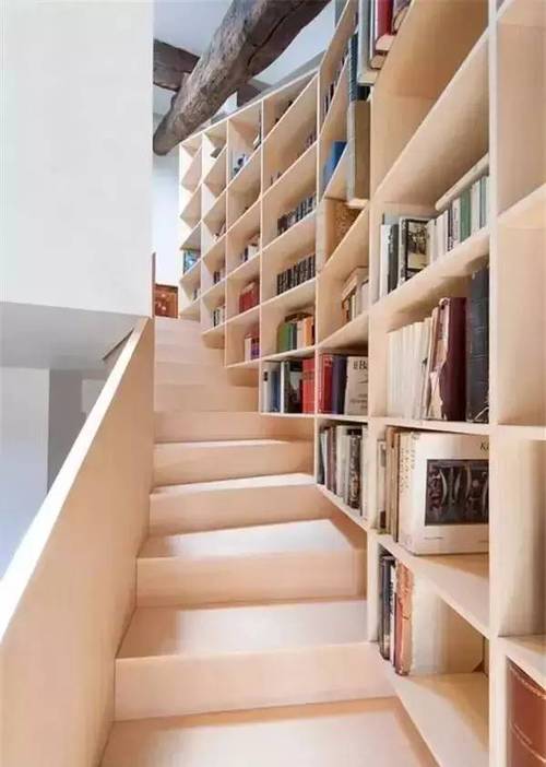 别墅楼梯书架设计正所谓书中自有黄金屋