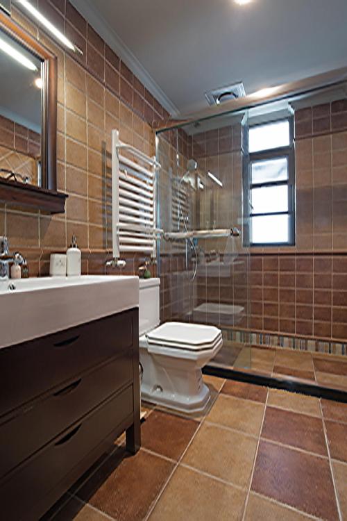 三居室美式风格装修卫生间装潢图1414