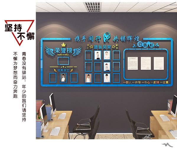 团队风采文化墙照片展示墙企业员工荣誉榜办公室装饰公告栏墙贴画z