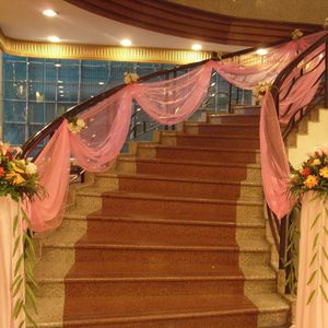 树宝之道结婚庆用品婚礼路引纱幔婚房楼梯扶手布置装饰雪纱道具
