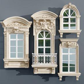 花草效果图素材免费下载本作品主题是欧式法式古典雕花窗户3d模型id