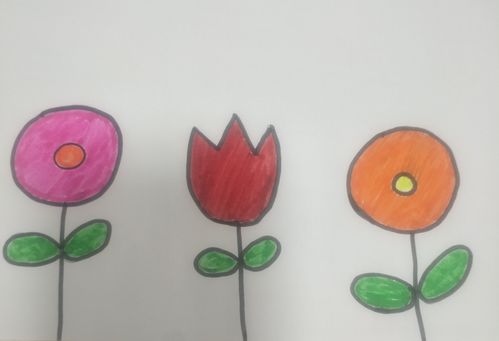 满天乐幼儿园延期不延学教育活动美术绘画《漂亮的花朵