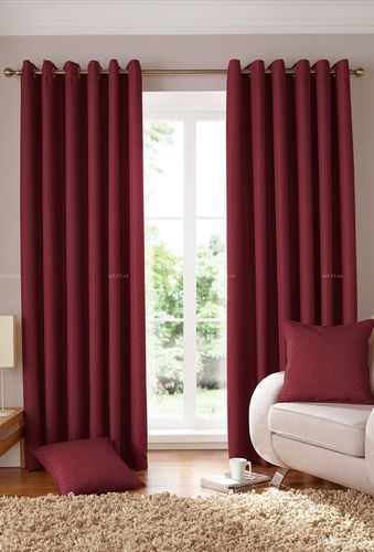 温馨家居室内酒红色窗帘设计图片2021装信通网效果图
